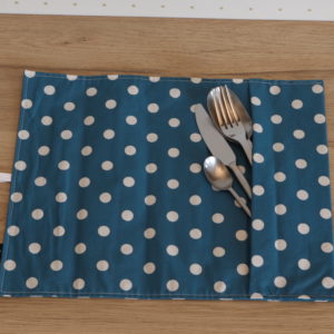 Pochette à couverts / set de table – Bleu