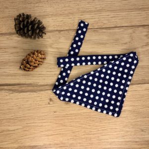 Bandana chat – Pois/bleu