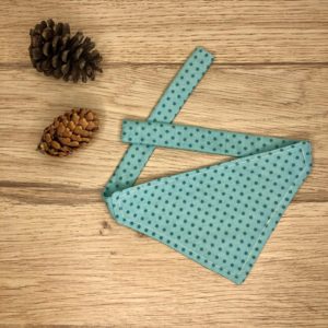 Bandana chat – Pois/vert menthe