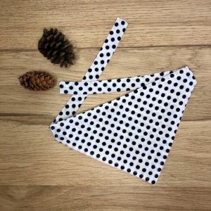 Bandana petit chien – Pois/blanc