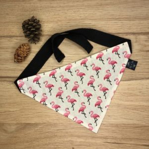 Bandana grand chien – Flamant rose