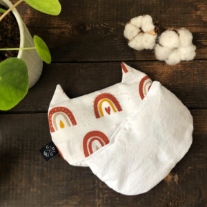 Bouillotte sèche « Petit Chat » – Arc en ciel