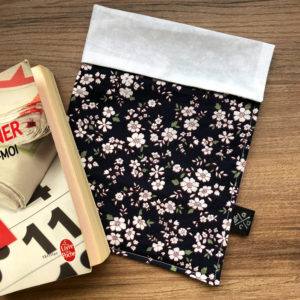 Pochette à livre – Floral marine