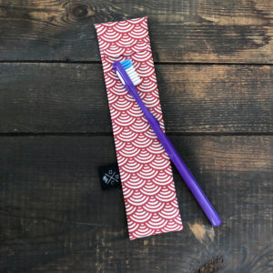 Pochette à brosse à dents – Eventail rouge