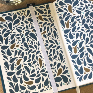 Trousse pour carnet A5 – Fleurs bleues