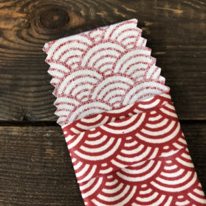Pochette à brosse à dents – Eventail rouge
