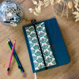 Trousse pour carnet A5 – Eventail vert