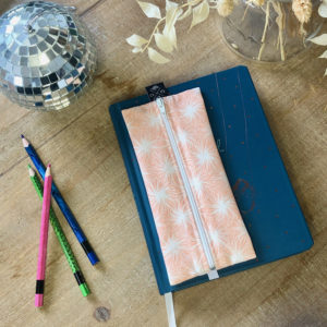 Trousse pour carnet A5 – Florale rose