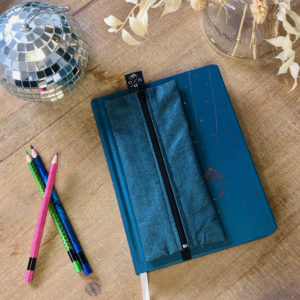 Trousse pour carnet A5 – Pétrole