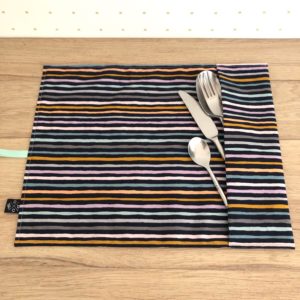 Pochette à couverts / set de table – Rayée
