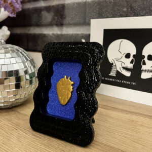 Coeur – bleu pailleté