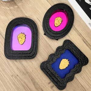 Coeur – bleu pailleté